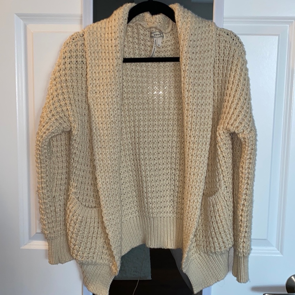Ivory knit cardigan size S